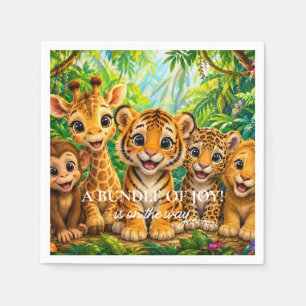 Serviette En Papier Animaux de la jungle pour bébé