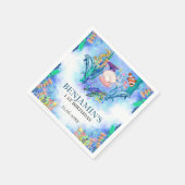 Serviette En Papier Animaux de la mer Sauvages Un Anniversaire (Coin)