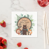 Serviette En Papier Animaux des bois (En situation)