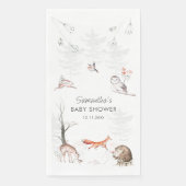 Serviette En Papier Animaux des bois Baby shower forestier rustique (Devant)