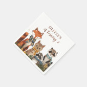 Serviette En Papier Animaux des bois fête d'anniversaire Rustique (Coin)