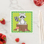Serviette En Papier Animaux des bois | Raccoon (En situation)