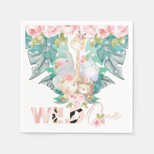 Serviette En Papier Animaux d'une seule jungle sauvage