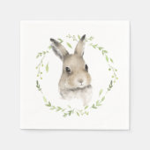 Serviette En Papier Animaux forestiers Aquarelle Lapin Lapin Simple (Devant)