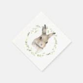 Serviette En Papier Animaux forestiers Aquarelle Lapin Lapin Simple (Coin)