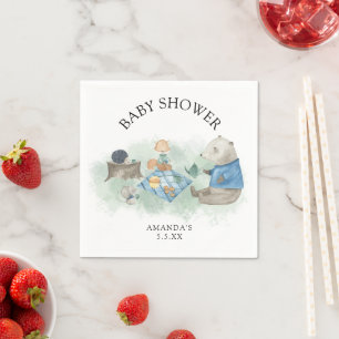 Serviette En Papier Animaux forestiers des bois - baby shower