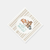 Serviette En Papier Animaux forestiers sauvages superbes premier anniv (Coin)