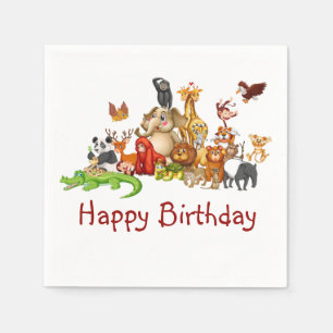 Serviette En Papier Animaux mignons