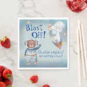 Serviette En Papier Animaux mignons dans l'espace extra-atmosphérique  (En situation)