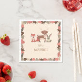 Serviette En Papier Animaux rustiques en bois Bébé Sprinkle / Douche (En situation)