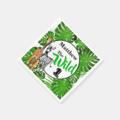 Serviette En Papier Animaux Safari 1er anniversaire | jungle Animaux (Coin)