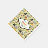 Serviette En Papier Animaux sauvages Anniversaire Safari Aventure (Coin)