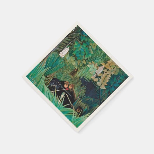 Serviette En Papier Animaux sauvages dans la forêt tropicale (Coin)