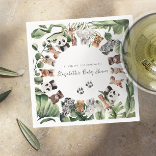 Serviette En Papier Animaux sauvages de la jungle Baby Shower