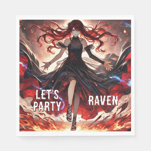 Serviette En Papier Anime Command the Flames, Embrace the Storm Custom (Devant)