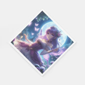 Serviette En Papier Anime Girl Violet Papillon Aile Lune Fée (Coin)