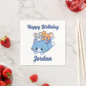 Serviette En Papier Anime Tom, Jerry et Tuffy (En situation)