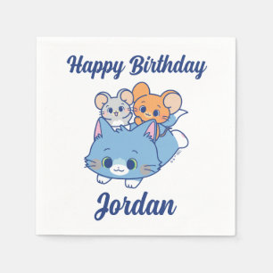 Serviette En Papier Anime Tom, Jerry et Tuffy