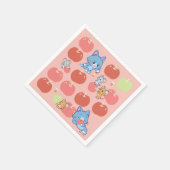 Serviette En Papier Anime Tom, Jerry et Tuffy Apple Motif (Coin)