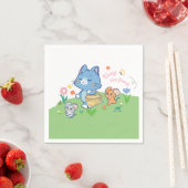 Serviette En Papier Anime Tom, Jerry et Tuffy Picnic (En situation)