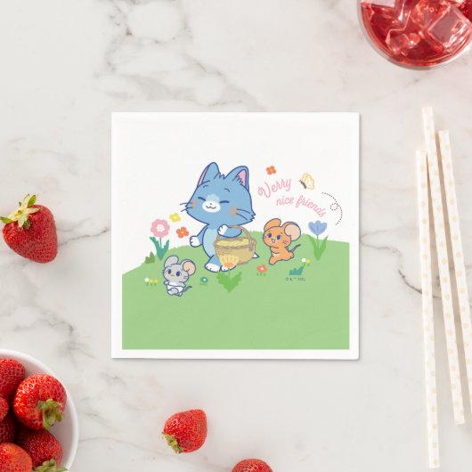 Serviette En Papier Anime Tom, Jerry et Tuffy Picnic (En situation)