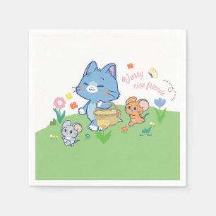 Serviette En Papier Anime Tom, Jerry et Tuffy Picnic