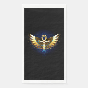 Serviette En Papier Ankh or avec ailes