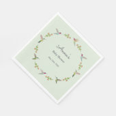 Serviette En Papier Anna's Hummingbirds baby Shower (Coin)