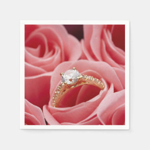 Serviette En Papier Anneau en diamant parmi les serviettes Roses