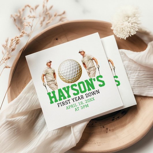 Serviette En Papier Année Après Année, Golf ! 1ère fête d'anniversaire
