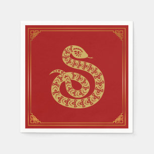 Serviette En Papier Année chinoise du Serpent