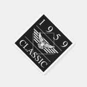 Serviette En Papier Année classique de naissance 1959 (Coin)