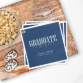 Serviette En Papier Année de classe moderne Classic Blue Graduation Pa
