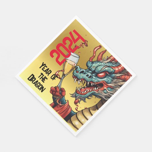 Serviette En Papier Année de la serviette Dragon Nouvel An chinois (Coin)