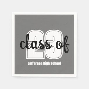 Serviette En Papier Année de promotion personnalisée et nom de l'école