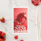 Serviette En Papier Année du cheval 2026 (En situation)
