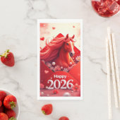 Serviette En Papier Année du cheval 2026 (En situation)