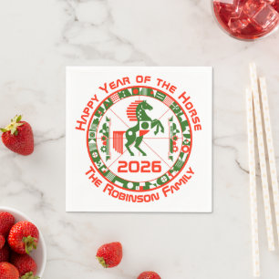Serviette En Papier Année du cheval 2026