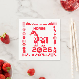 Serviette En Papier Année du cheval 2026