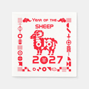 Serviette En Papier Année du Mouton 2027