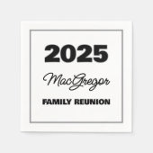 Serviette En Papier Année du nom de la réunion familiale (Devant)