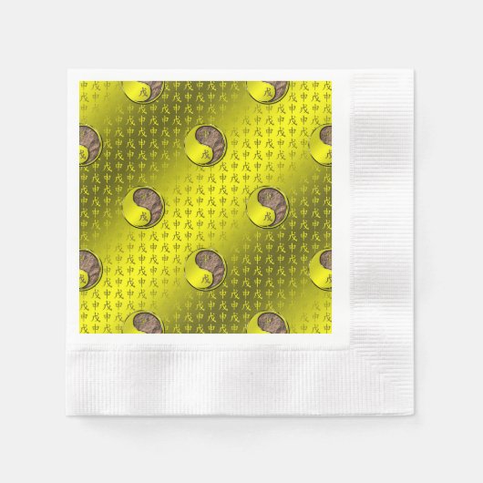 Serviette En Papier Année du Singe de Terre (Devant)