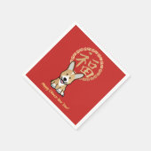 Serviette En Papier Année rouge chinoise de l'enveloppe du chien (Coin)