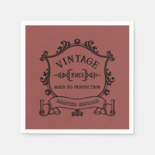 Serviette En Papier Année vintage - âge à la perfection année de naiss
