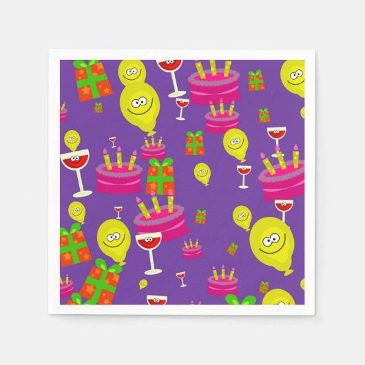Serviette En Papier Anniversaire (Devant)
