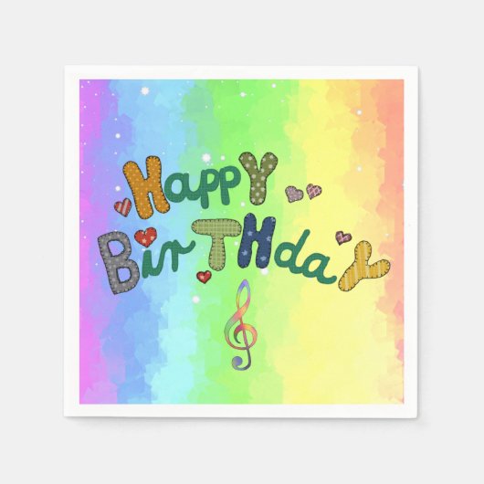 Serviette En Papier anniversaire (Devant)