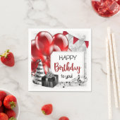 Serviette En Papier Anniversaire (En situation)