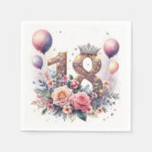 Serviette En Papier Anniversaire 18 ans (Devant)