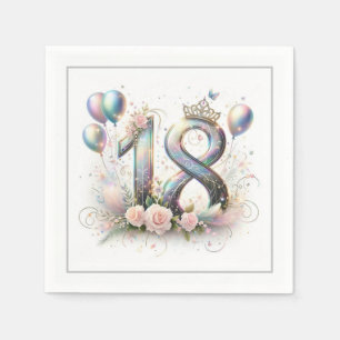 Serviette En Papier Anniversaire 18 ans