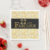 Serviette En Papier Anniversaire 22 ans (En situation)